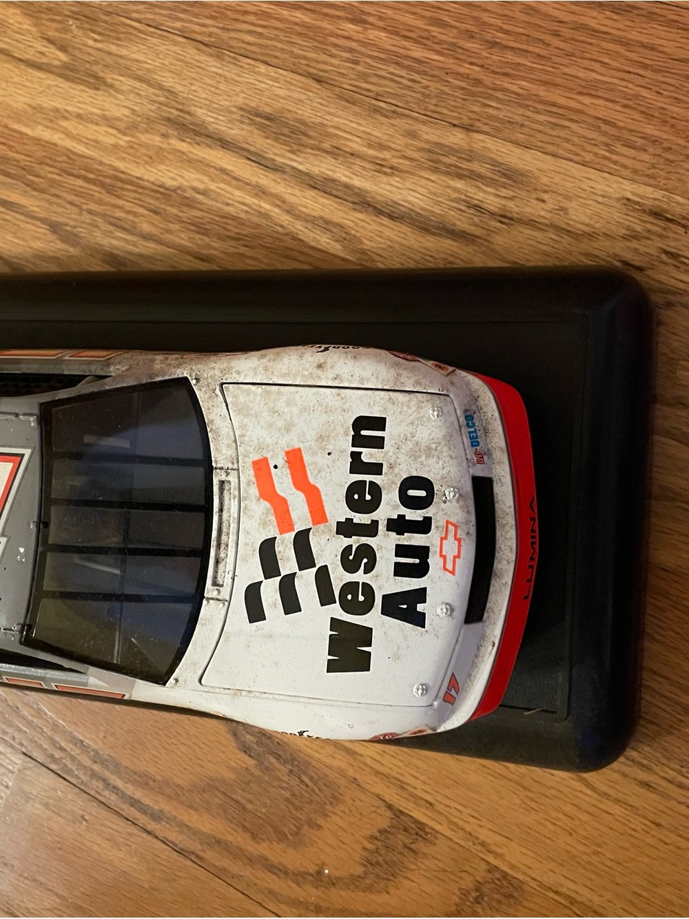 White and Black Racing Car Model - Collectible